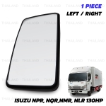 กระจกติดข้างรถ กระจกมองข้าง รถบรรทุก ข้างซ้าย/ขวา 1 ชิ้น สีดำ/ใส สำหรับ Isuzu NPR,NQR,NMR,NLR 130HP Truck ปี 1994-2018